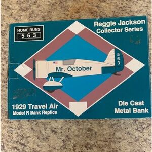 RARE 1929 Travel Air Model R Bank Reggie Jackson Diecast Spec Cast Stock #40012